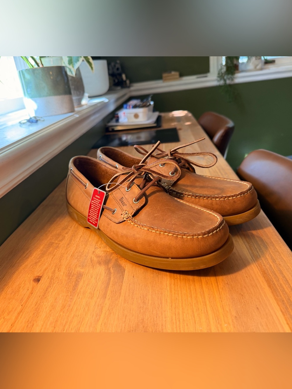 G.H. Bass & Co. Chestnut Brown Leather Boat Shoes